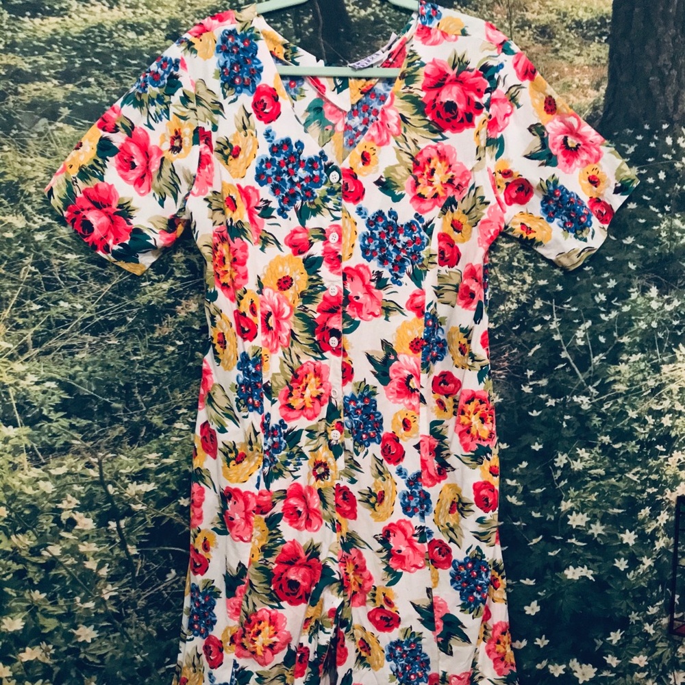 🧚🏼‍♀️VINTAGE FLORAL JUMPSUIT🧚🏼‍♀️ MINT🧚🏼‍♀️